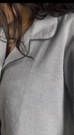 Ash Grey Button-Down Night Dress