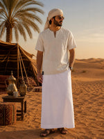 Beige Men's Linen Shirt