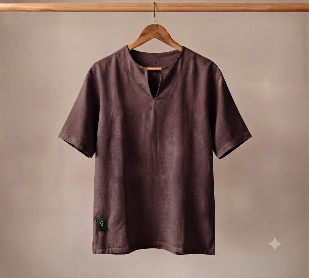 Brown Men's Linen Shirt