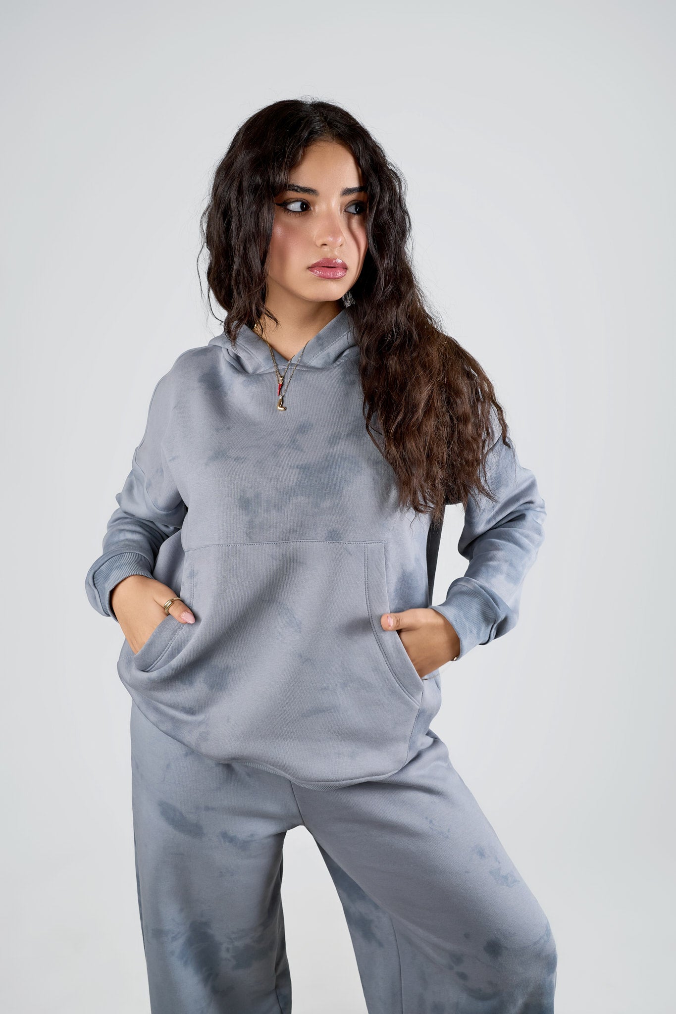 Cloud Grey Tie-Dye Loungewear Set