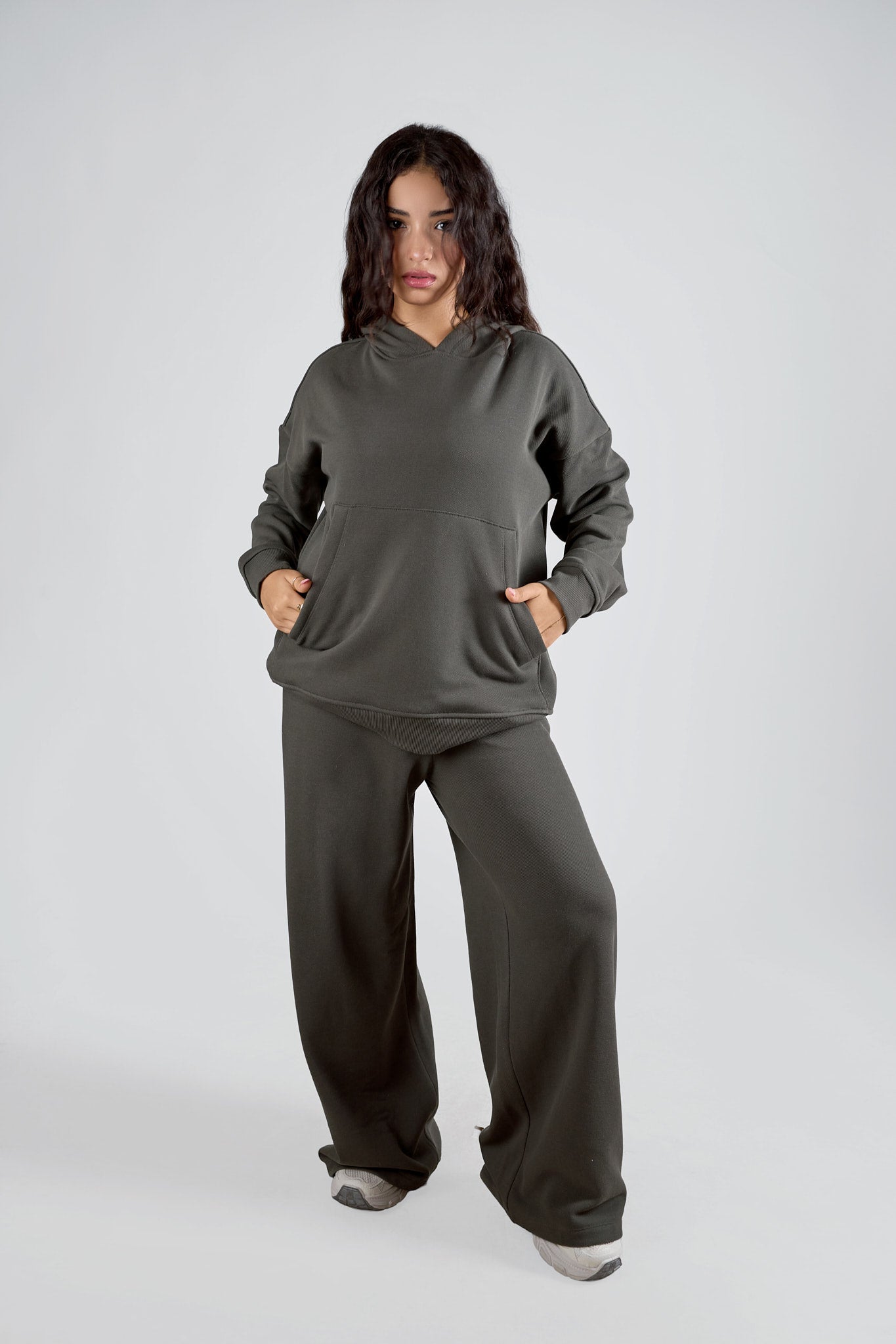 Olive Green Relaxed Loungewear Set