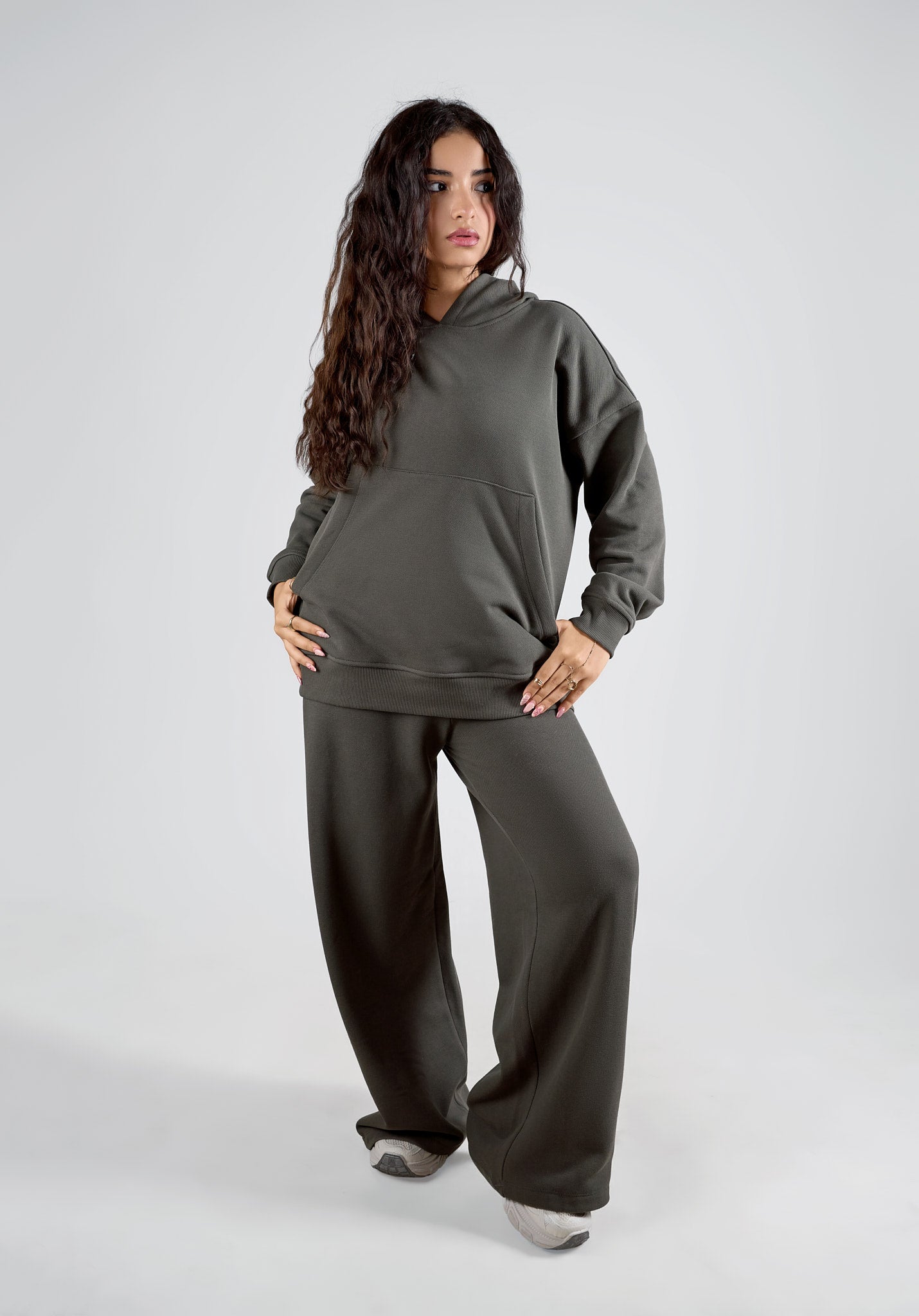 Olive Green Relaxed Loungewear Set