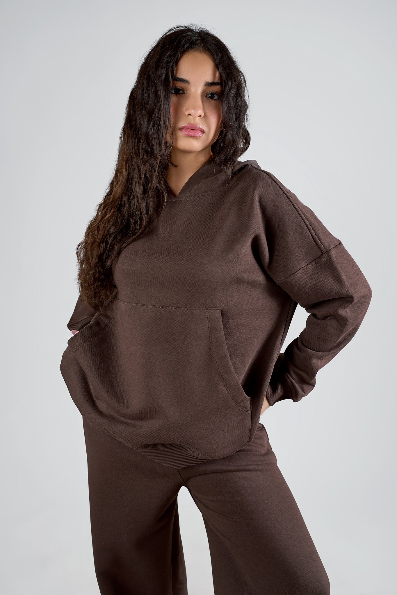 Chocolate Brown Relaxed Loungewear Set