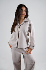 Premium Beige Winter Lounge Pajama Set