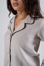 Premium Beige Winter Lounge Pajama Set