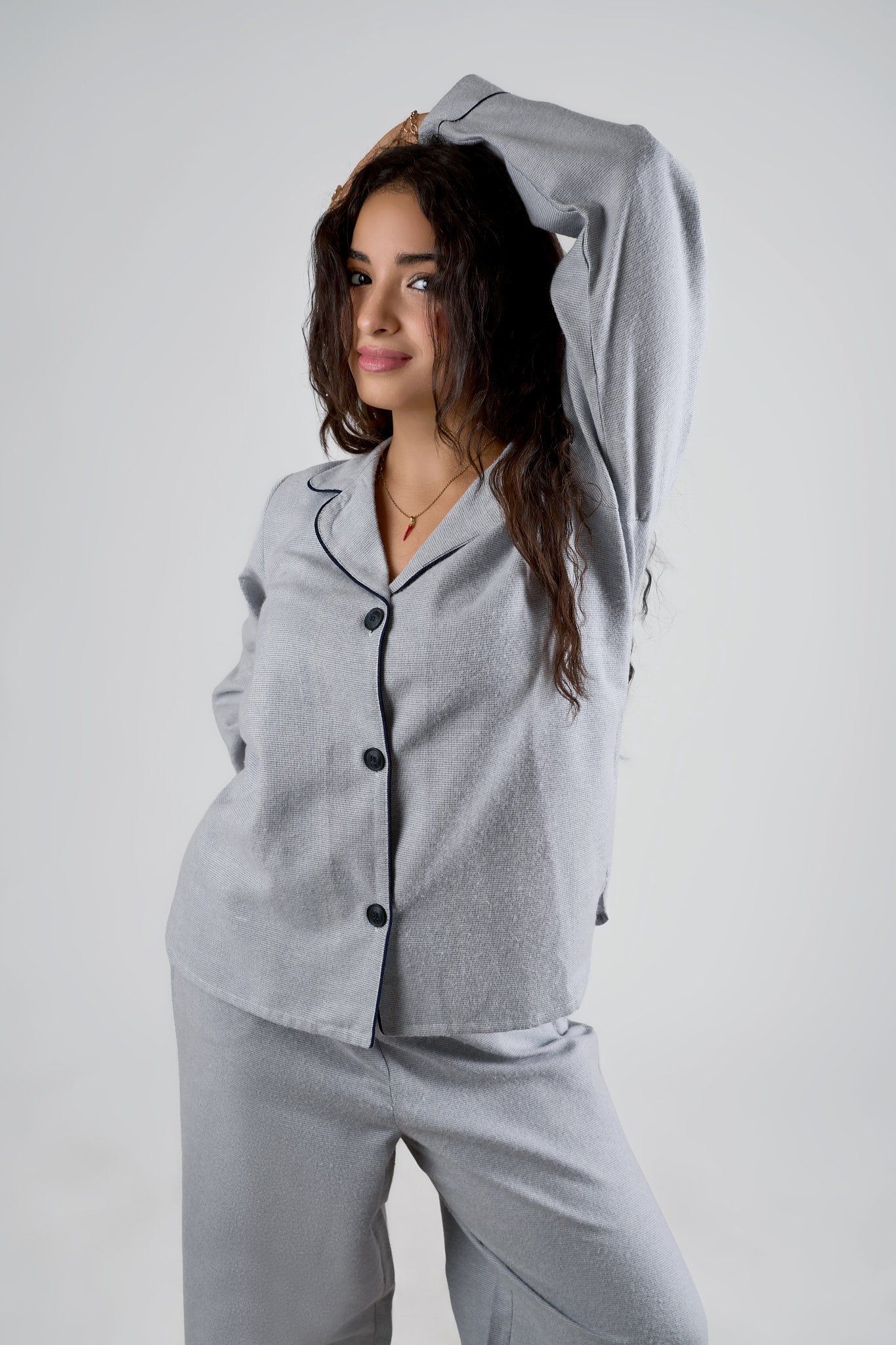Soft Blue Luxe Winter Pajama Set