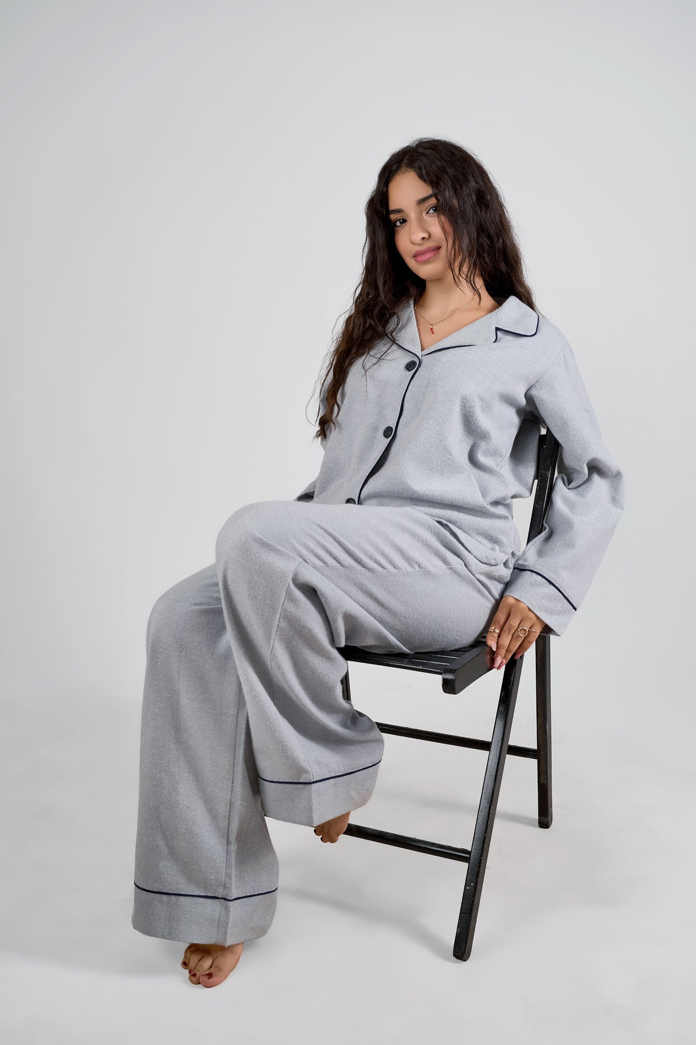 Soft Blue Luxe Winter Pajama Set