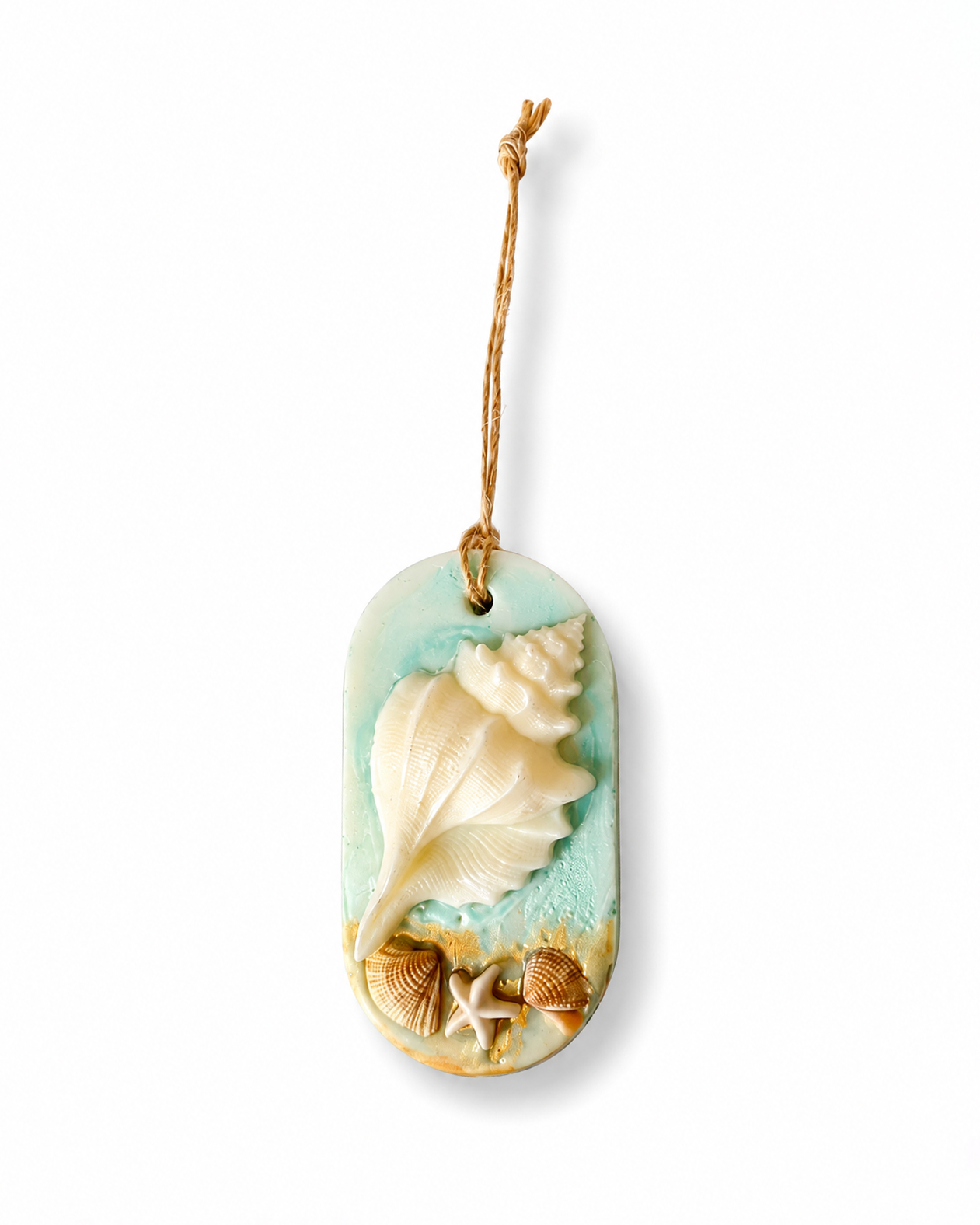 Seafoam shell Aromatic Wax Tag