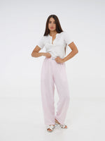 Pink Striped Pajama Pants