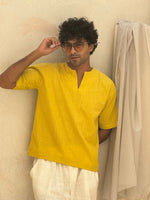 Mustard Men's Linen Shirt