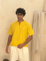 Mustard Men's Linen Shirt
