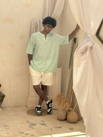 Aqua Men's Linen Shirt